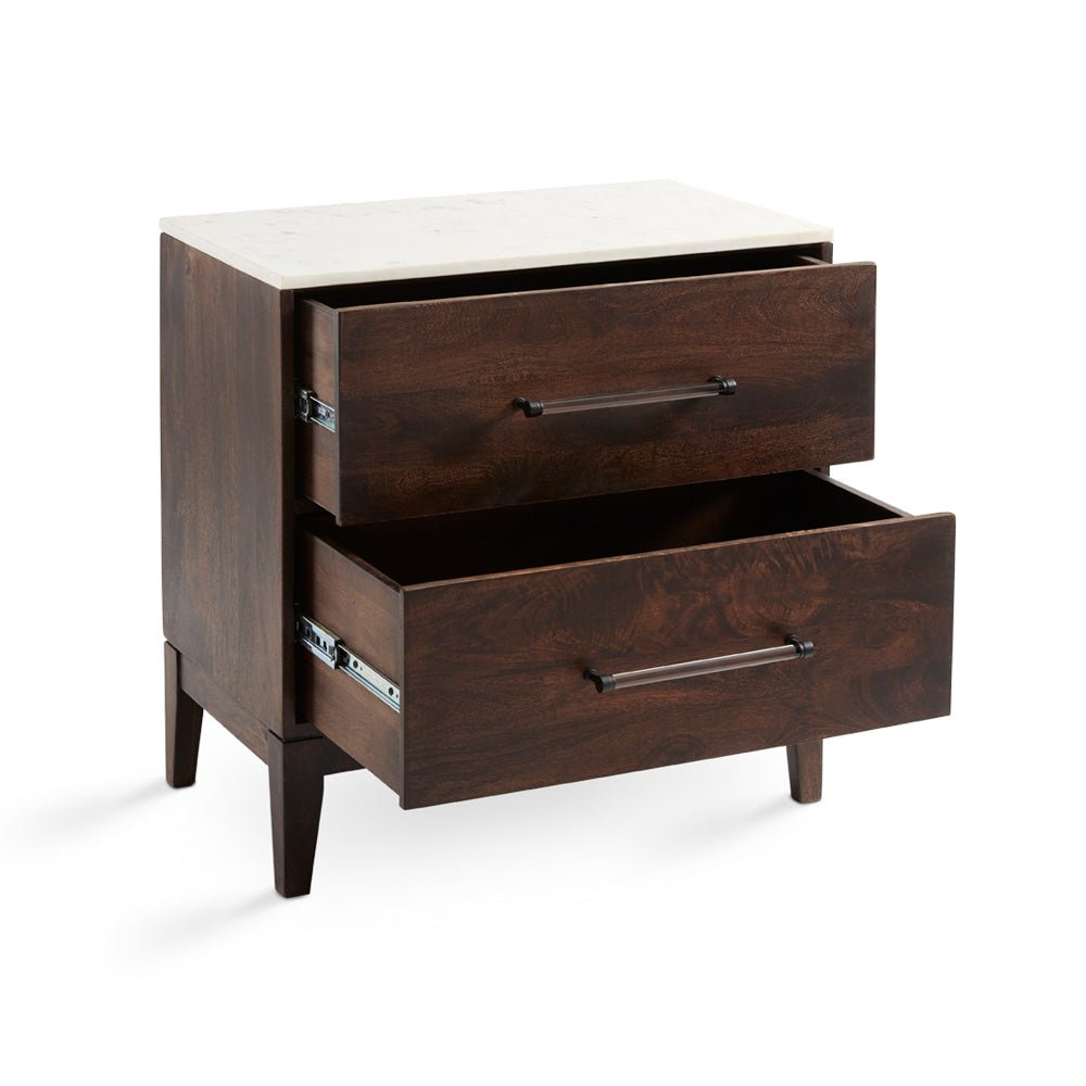 KAMALA Marble Top Drawer/ Night Stand - Berre Furniture