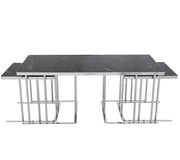 Rectangle Shape 2 + 1 Nesting Table Black