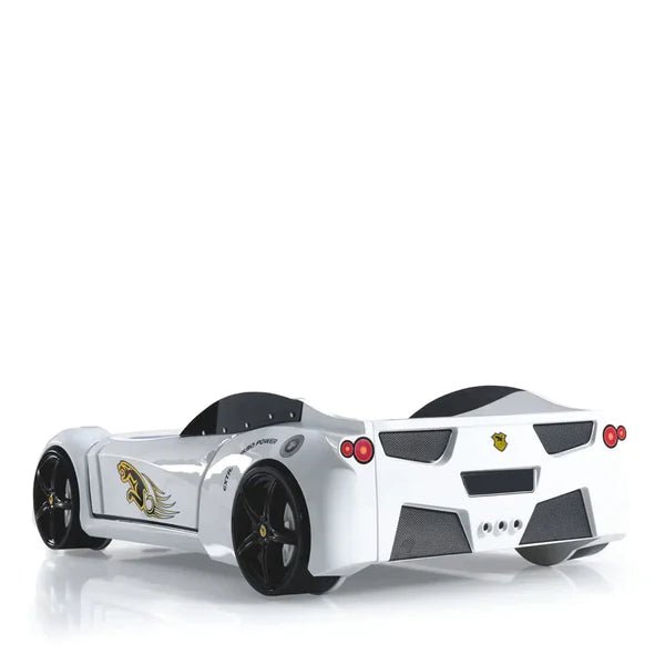 Spyder Race Car Bed White