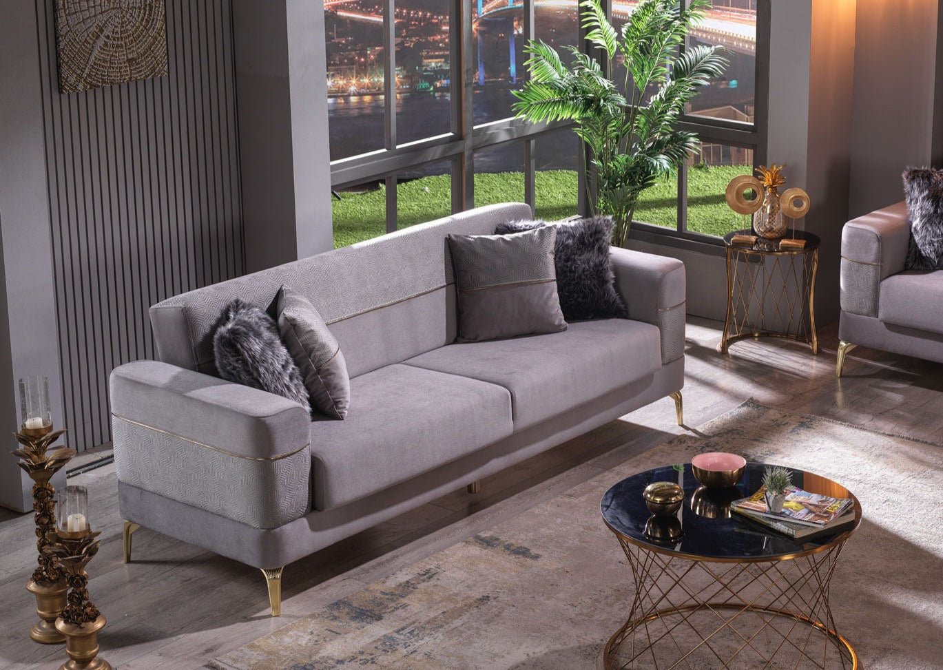 VANESSA Sofa Set Grey